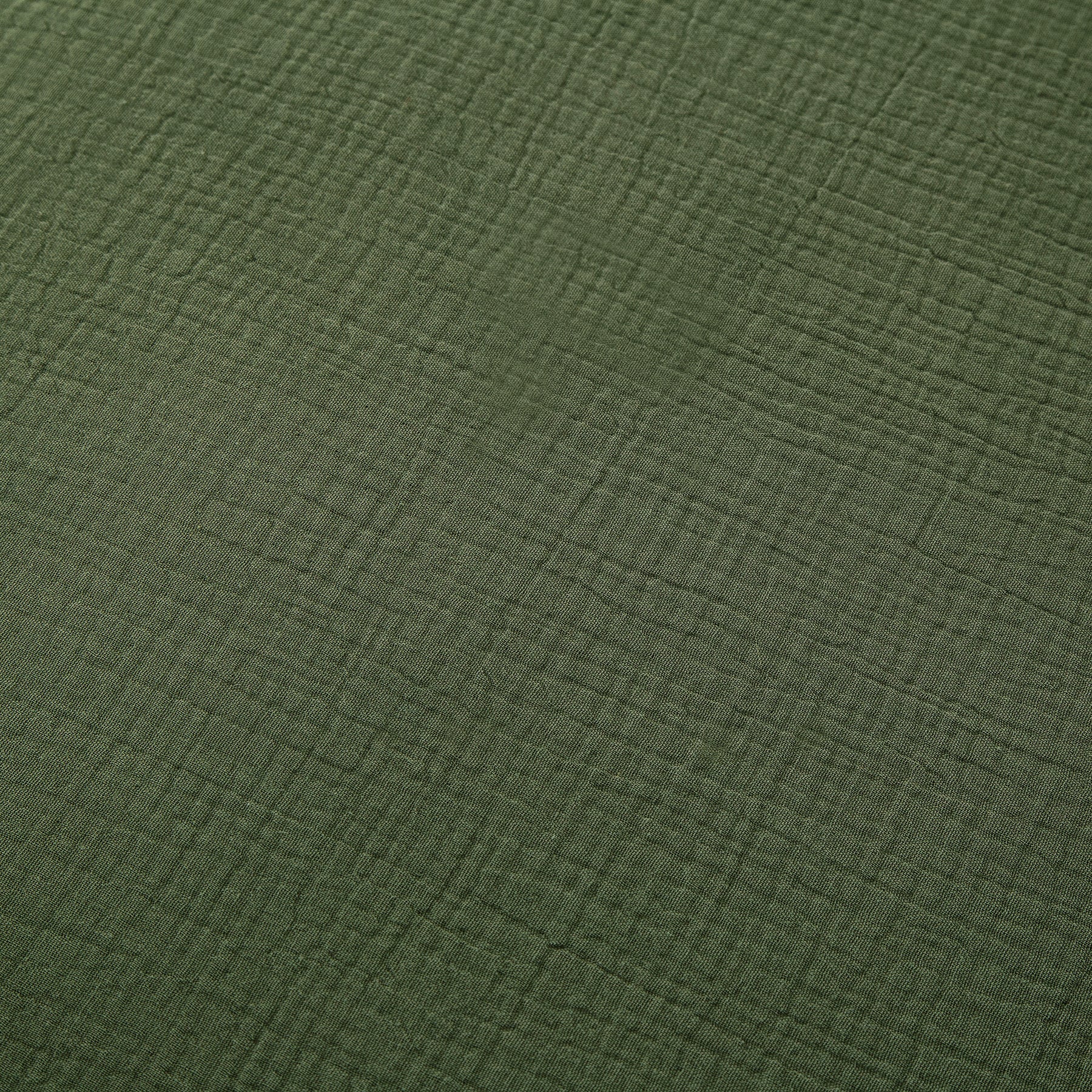 Ensemble housse de couette et taies d'oreiller en double gaze de coton, vert foncé, 140 x 200 cm + 65 x 65 cm x 1