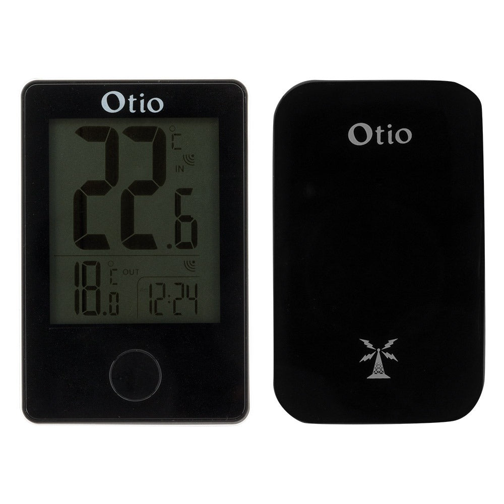 Otio Thermomètre sans fil intérieur/extérieur - Noir
