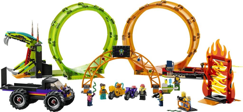 LEGO City Ensemble de Construction Arène de Cascade Double Boucle Lot de 598