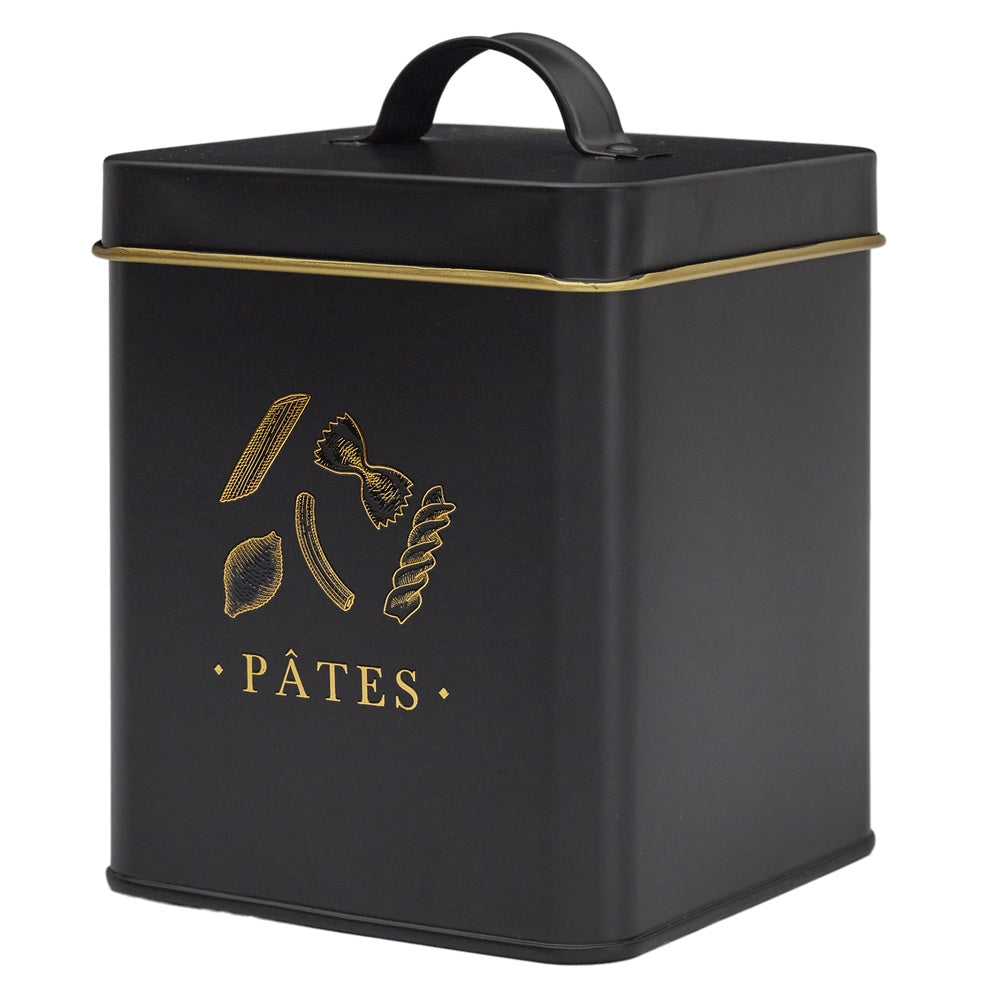 COOK CONCEPT Boîte à pâtes noire et dorée