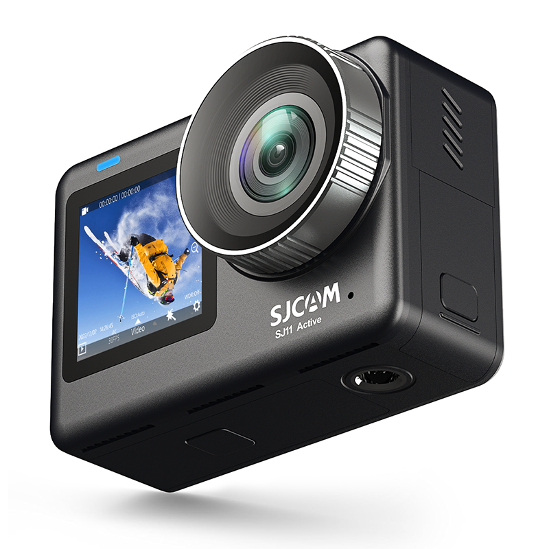 SJCAM SJ11 Caméra d'action, double écran tactile 2,33 pouces / selfie 1,3 pouce, 4K 30fps, stabilisation EIS 6 axes, étanche 5 m (avec boîtier 30 m), autonomie 100 min, 20 MP