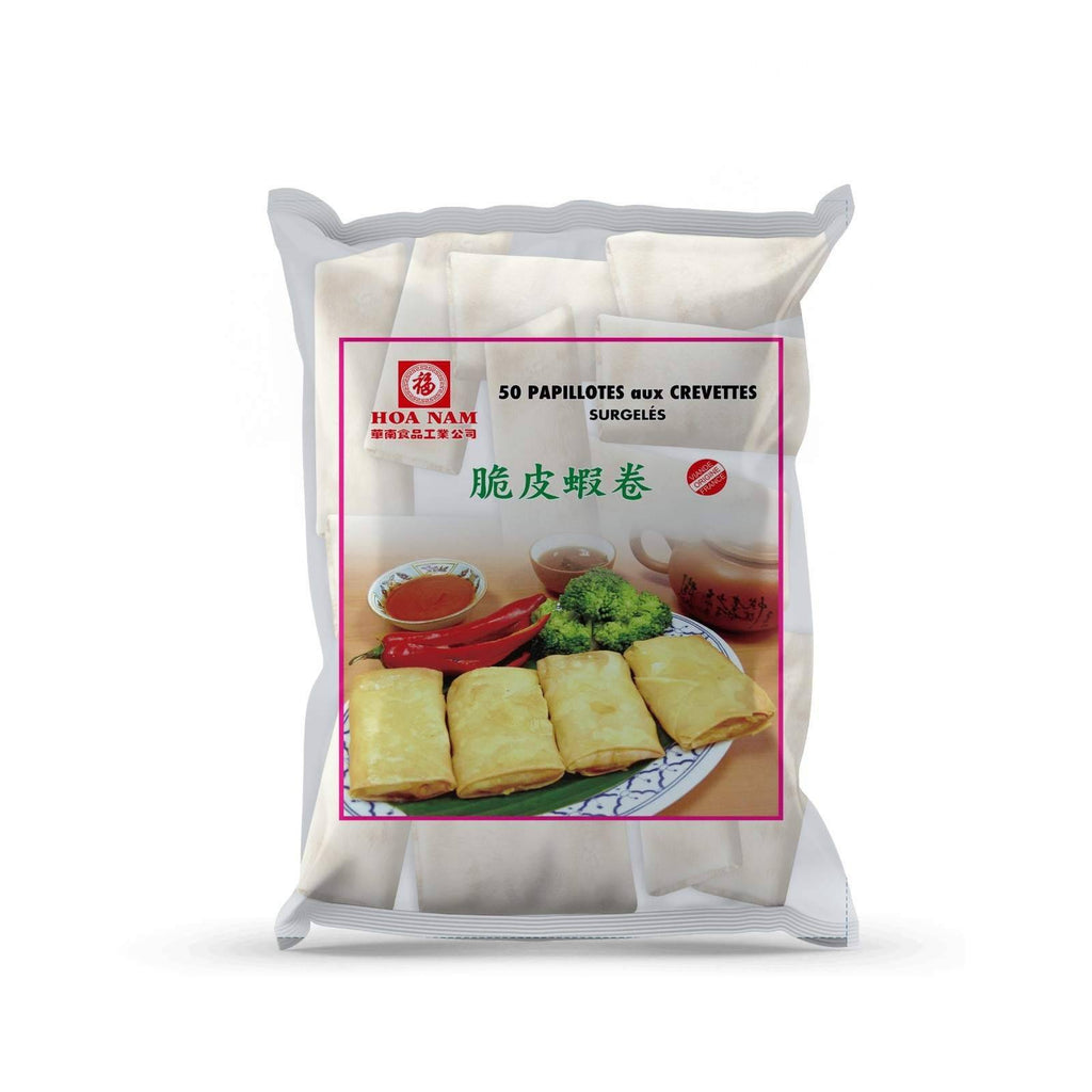 HOA NAM Sachet de 50 papillotes aux crevettes surgelées - 1,38 kg