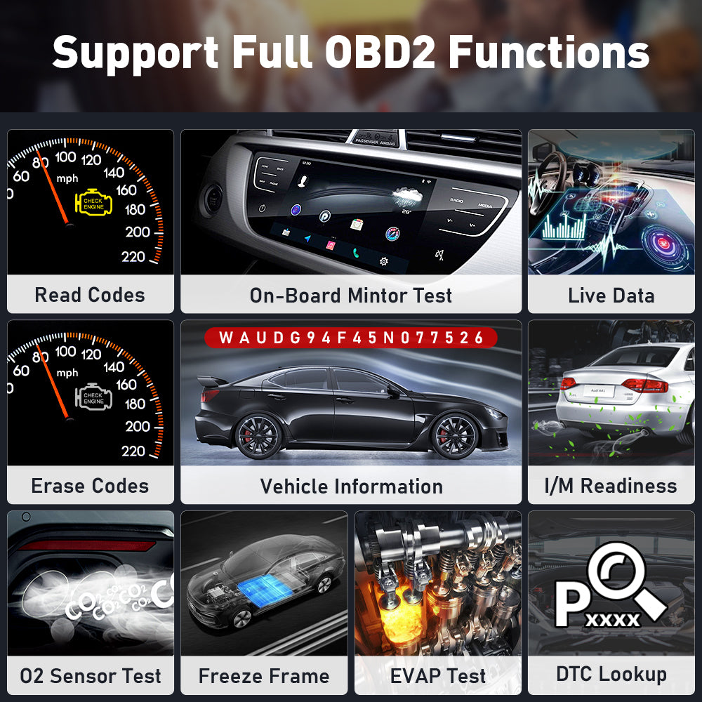KINGBOLEN EDIAG PLUS Scanneur de Diagnostic OBD2 pour Tous les Systèmes, Outil de Scan Intelligent Supportant le Protocole CAN-FD, 15+ Réinitialisations, Codage ECU, avec Abonnement Logiciel d'1 An
