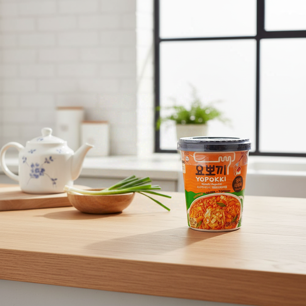 Yopokki Topokki et Nouilles Ramen en Bol, Saveur Kimchi, 145 g