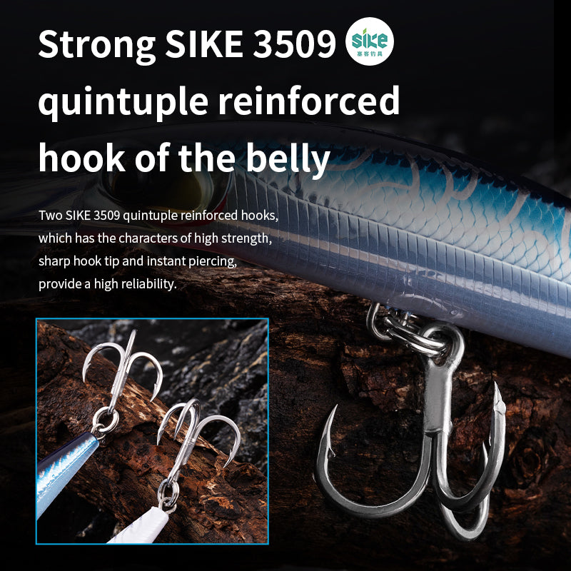 ECOODA Leurre vairon bleu cyan en forme de poisson 165DD pêche à la traîne 1 paquet