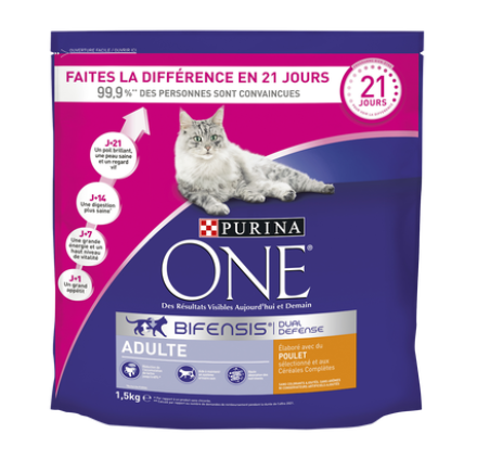 Purina ONE Croquettes pour Chat Adulte Poulet 1,5 kg