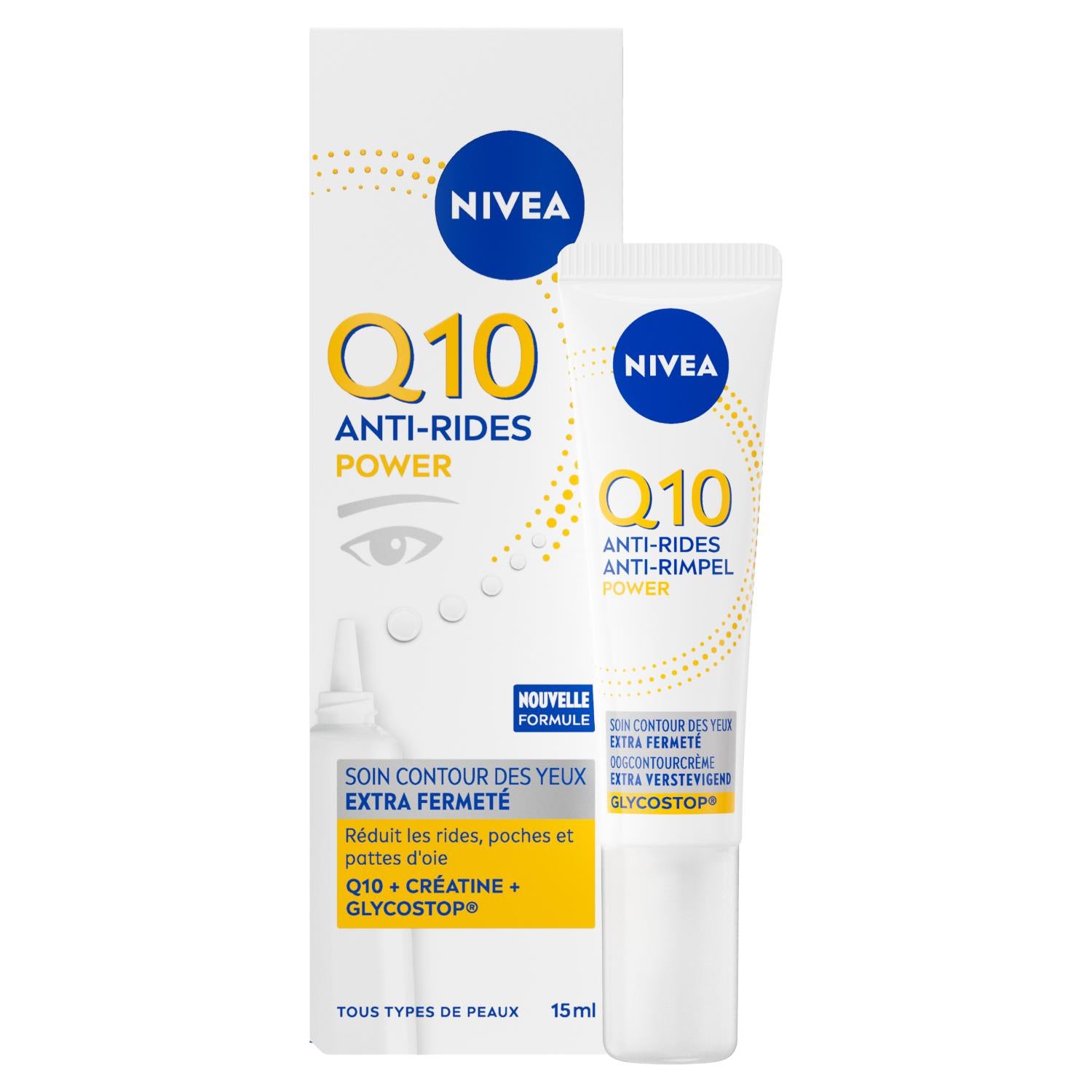 NIVEA Q10 Crème Anti‑Rides Power Soin Contour des Yeux 15 ml