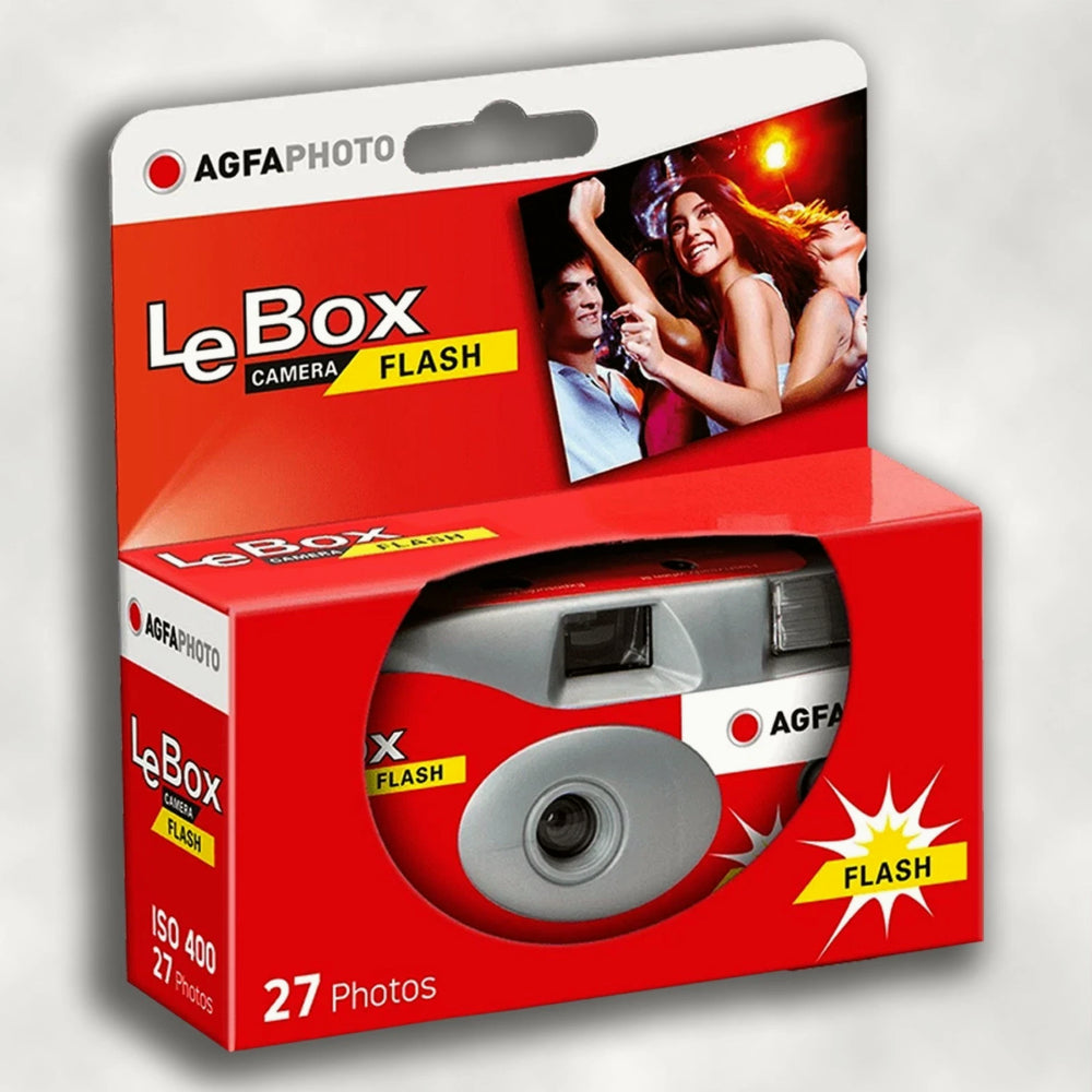 AgfaPhoto LeBox Appareil photo jetable 400 ISO, 27 poses, flash