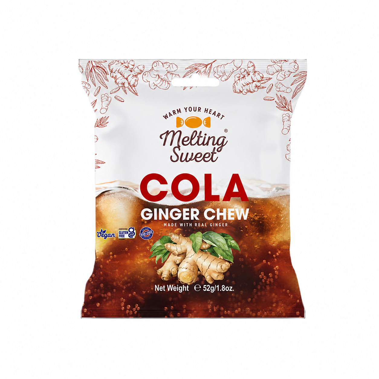 MELTING SWEET Bonbons tendres au gingembre et au cola 52 g