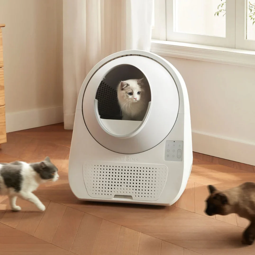 CATLINK Pro-X Bac à litière robotisé intelligent de luxe pour chat - Conception automatique autonettoyante extra large avec contrôle par application, double élimination des odeurs - Convient aux chats de 3,3~22 lb