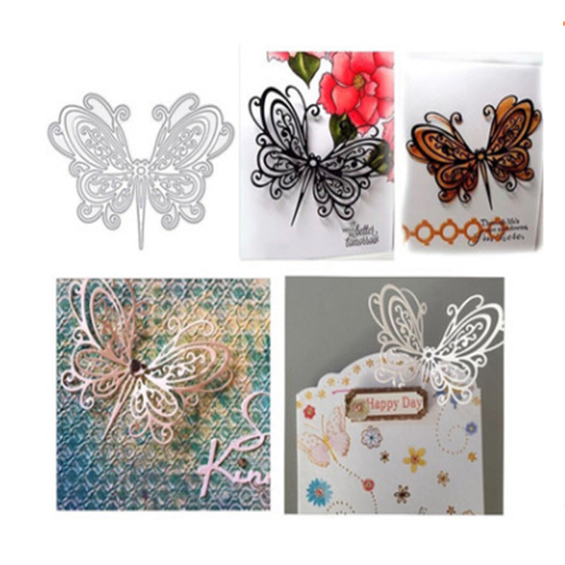 WhereHike Dies de découpe en métal Papillons, Pochoir pour scrapbooking, Outil de gaufrage, Cartes papier, Décoration d’album, Beaux papillons