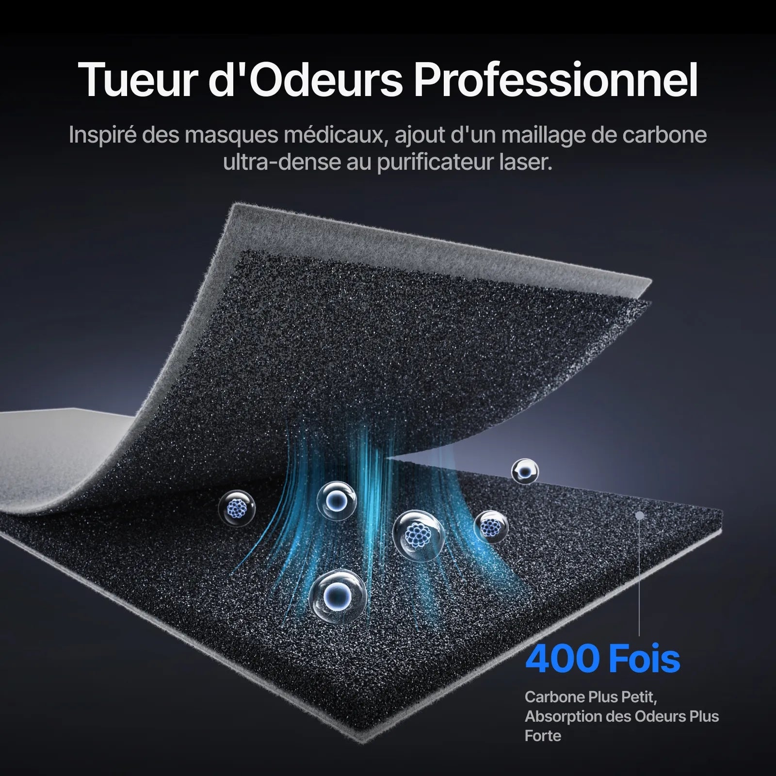 Purificateur de Fumée xTool SafetyPro AP2 pour Graveur Laser, Système SuperCyclone à Filtration 6 Couches contre la Poussière et les Odeurs