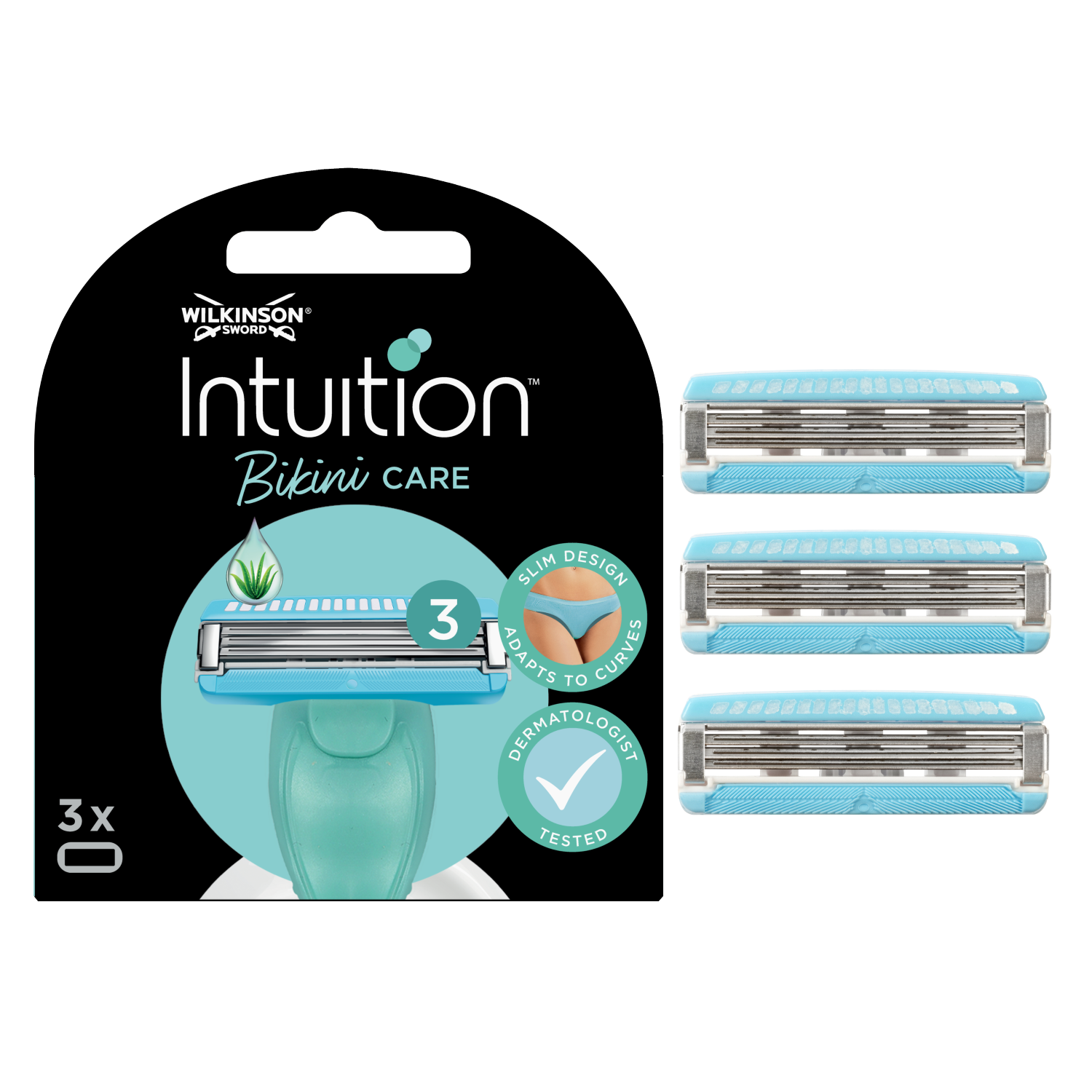 WILKINSON SWORD Intuition - Lames de Rasoir Bikini Duo - 3 Recharges