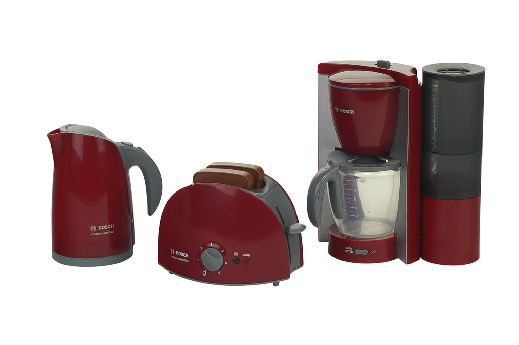 Klein Bosch Set de Jeu Petit-Déjeuner Jouet 9564 avec Bouilloire Grille-Pain et Machine à Café