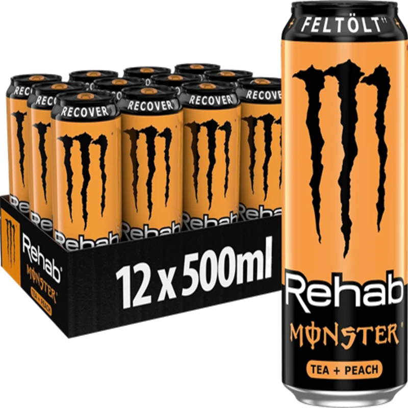 MONSTER Rehab Pêche - Pack 12 x 500 ml