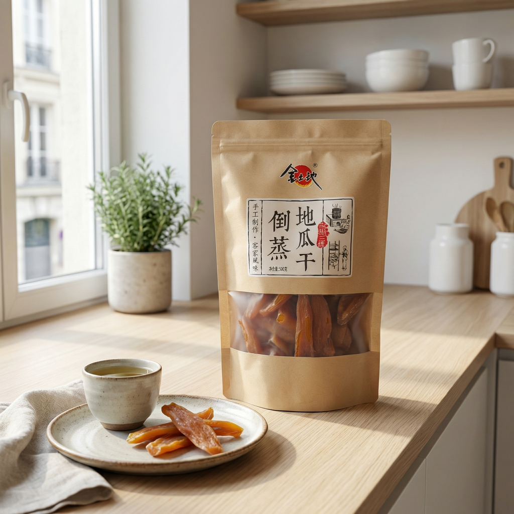 Golden Land Patates douces séchées cuites à la vapeur 500 g (contient 10-12 sachets)