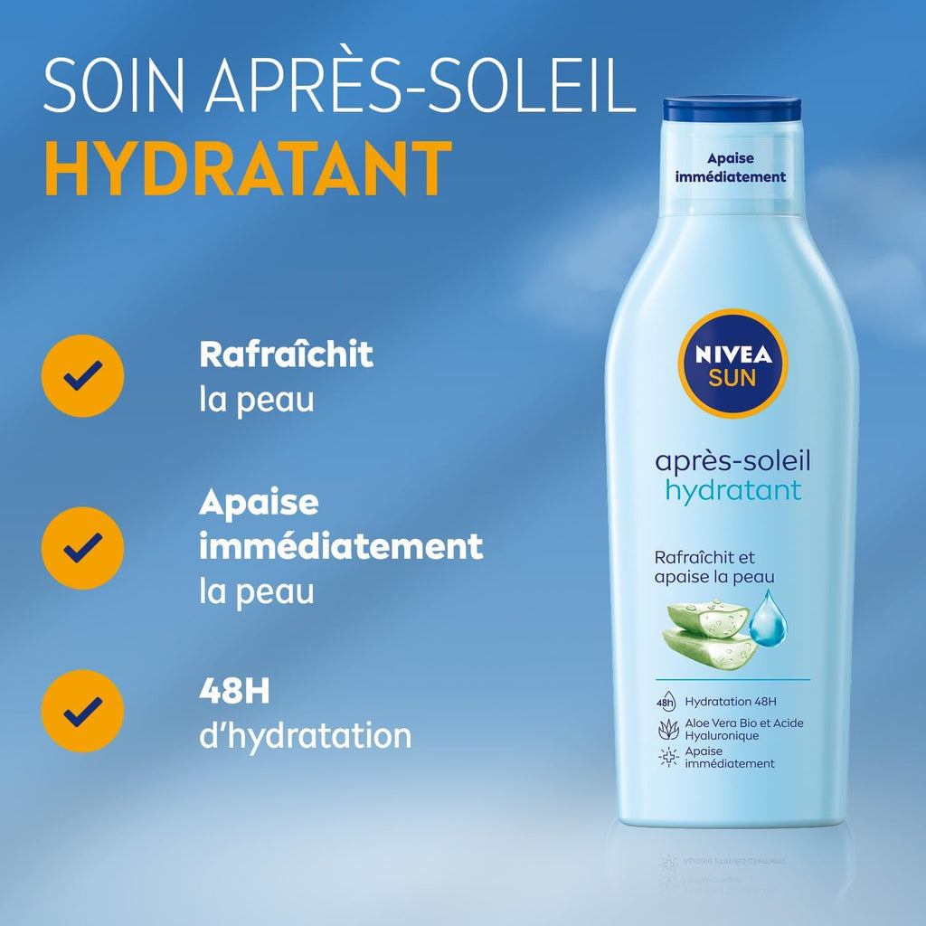 NIVEA SUN Après-Soleil Lait Hydratant Aloe Vera Hyaluronique - 200 ml