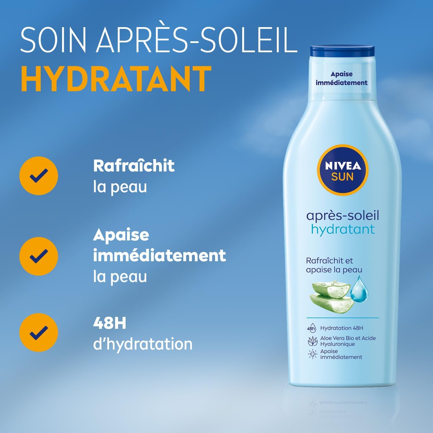 NIVEA SUN Après-Soleil Lait Hydratant Aloe Vera Hyaluronique - 200 ml