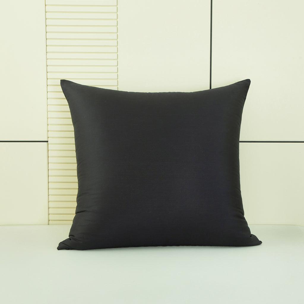 Lot de 2 taies d'oreiller en bambou noir, 80 x 80 cm x 2