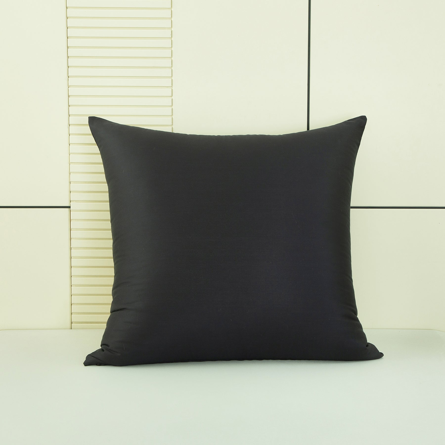 Lot de 2 taies d'oreiller en bambou noir, 80 x 80 cm x 2