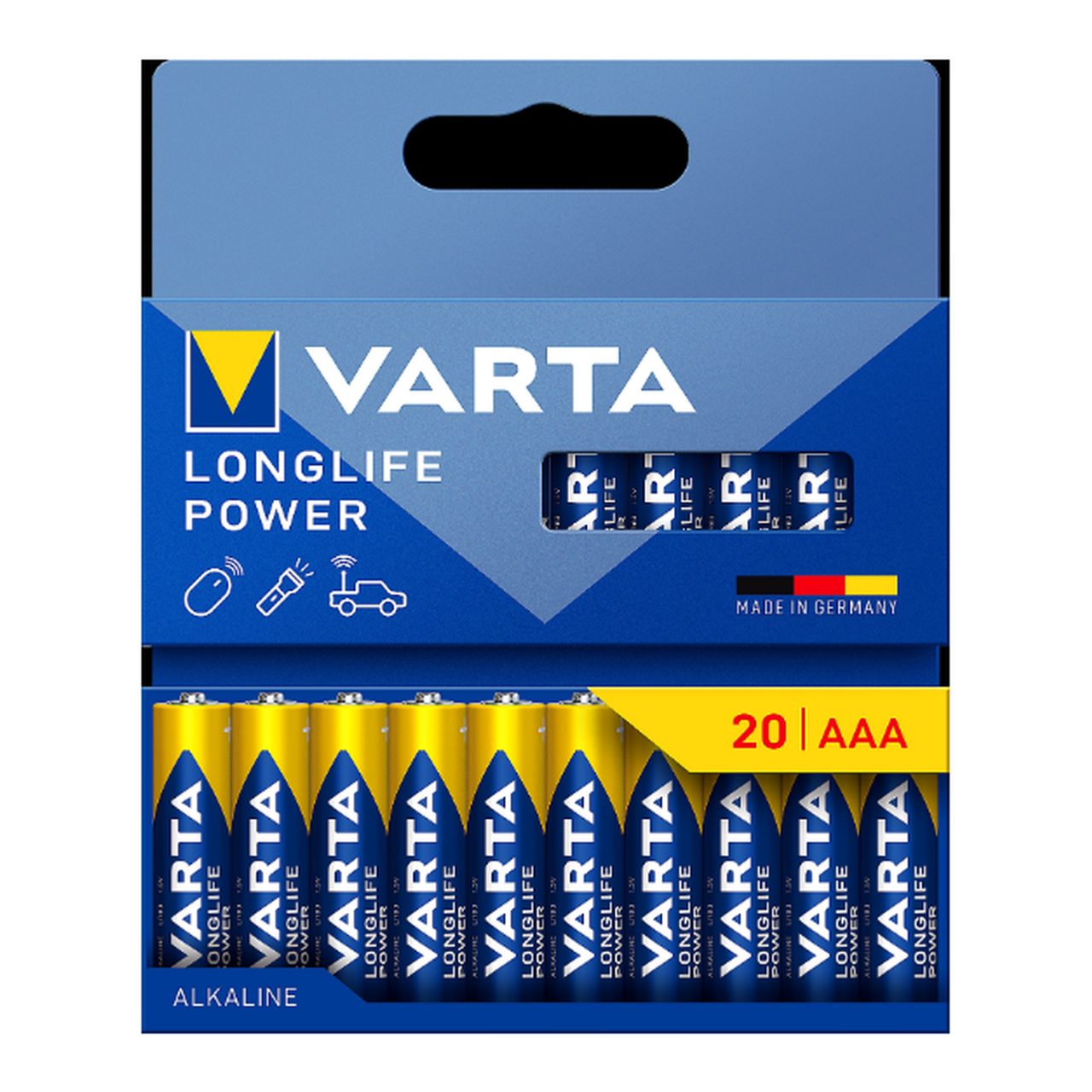 VARTA PILES ALCALINES LONGLIFE POWER AAA x20