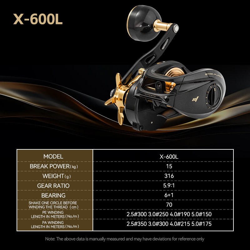 ECOODA Star Flame Moulinet casting X600 grande puissance