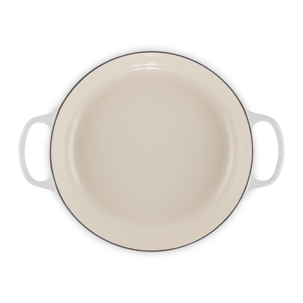LE CREUSET Signature Cocotte ovale avec diamètre de 31 cm - Blanc meringue