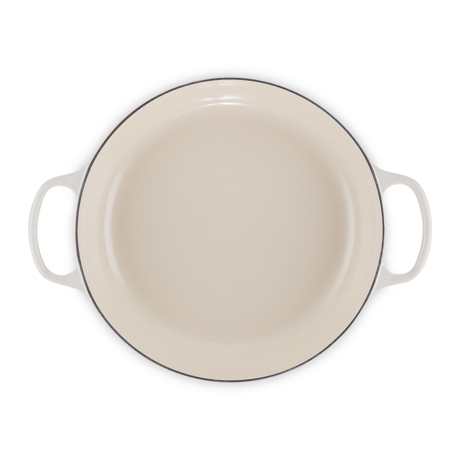 LE CREUSET Signature Cocotte ovale avec diamètre de 31 cm - Blanc meringue