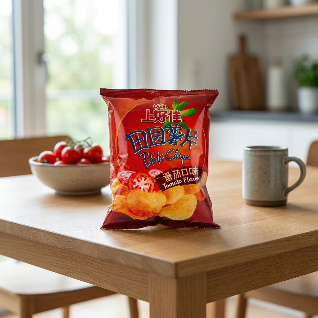 oishi Chips de pommes de terre saveur tomate 50 g