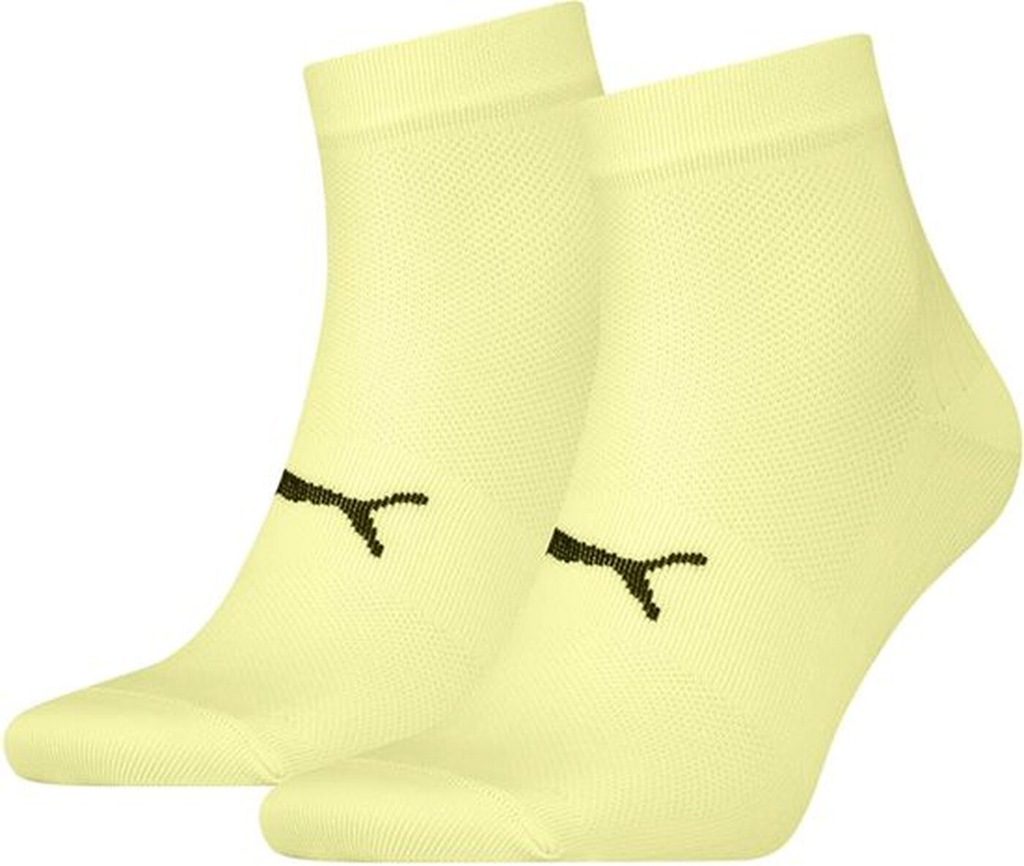 PUMA Lot de 2 Paires Chaussettes Courtes Yellow 39-42