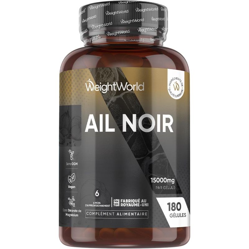 WeightWorld Extrait d'ail noir 15000 mg 180 gélules