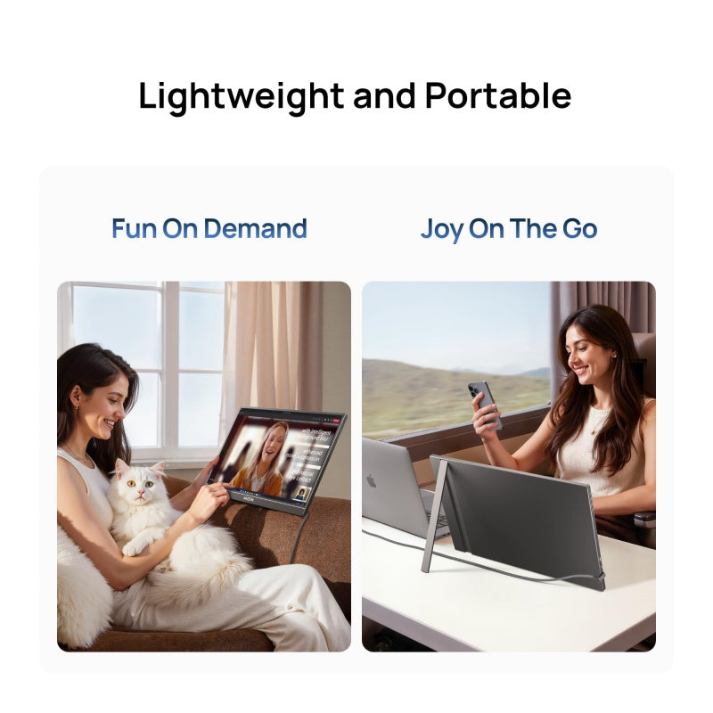 ARZOPA A1M Moniteur portable 17,3 pouces, grand écran portable avec affichage IPS HDR Full HD et pied, parfait comme second écran USB-C et HDMI pour ordinateur portable, PC, smartphone, PS5, Xbox
