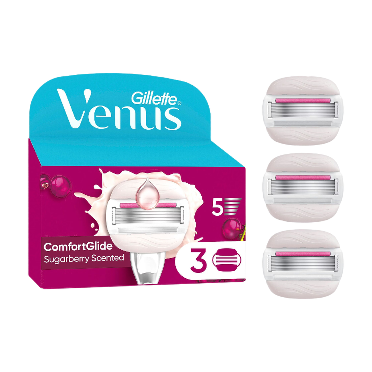 GILLETTE Venus Lames de rasoir Pro Comfortglide Sugarberry - 3 lames