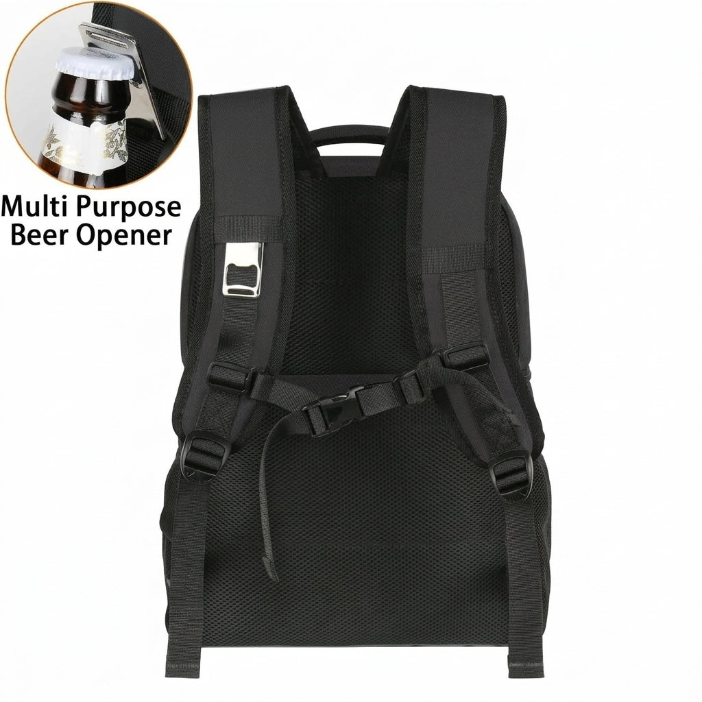 Sac à dos isotherme, Sac à dos isotherme pour repas 26 canettes, Double couche étanche, Léger et souple avec compartiment isotherme