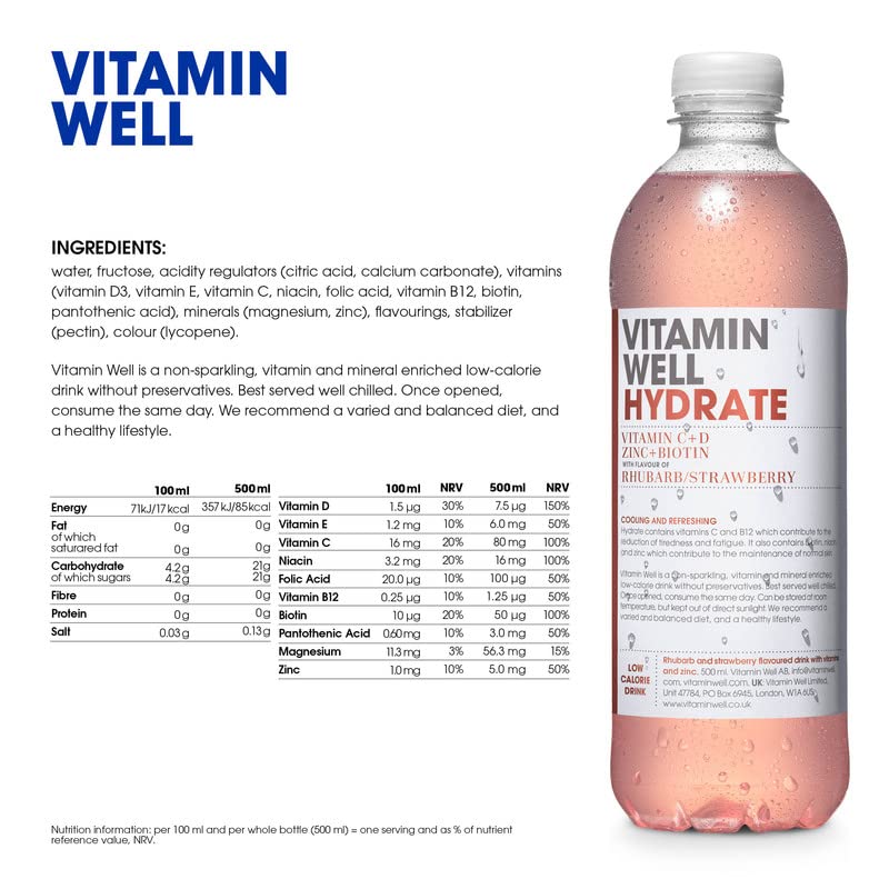 VITAMIN WELL Hydrate Pack 12x 50cl
