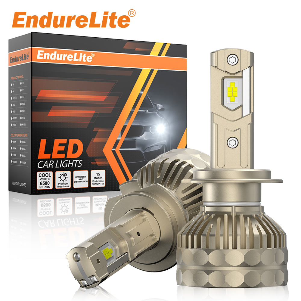 ENdureLite H4 Ampoules LED phare et feux de croisement, 20 000 lm, 300 % plus lumineuses, 6000 K blanc froid, résistants à l'eau IP68, lot de 2