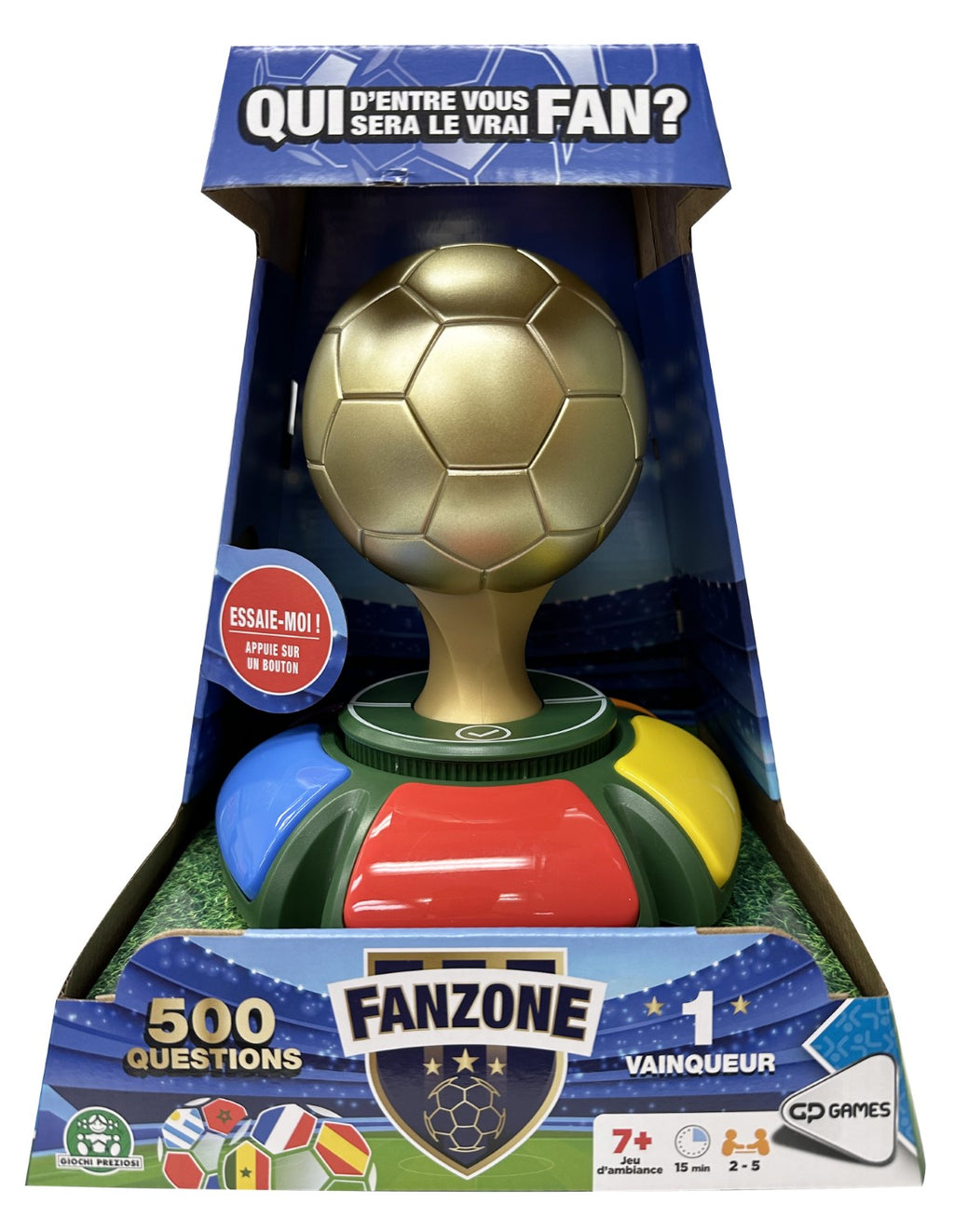 FANZONE Fanzone, Jeu ludique et amusant, 500 questions sur le football, 2 à 5 joueurs, Pour les enfants à partir de 7 ans, FAE00