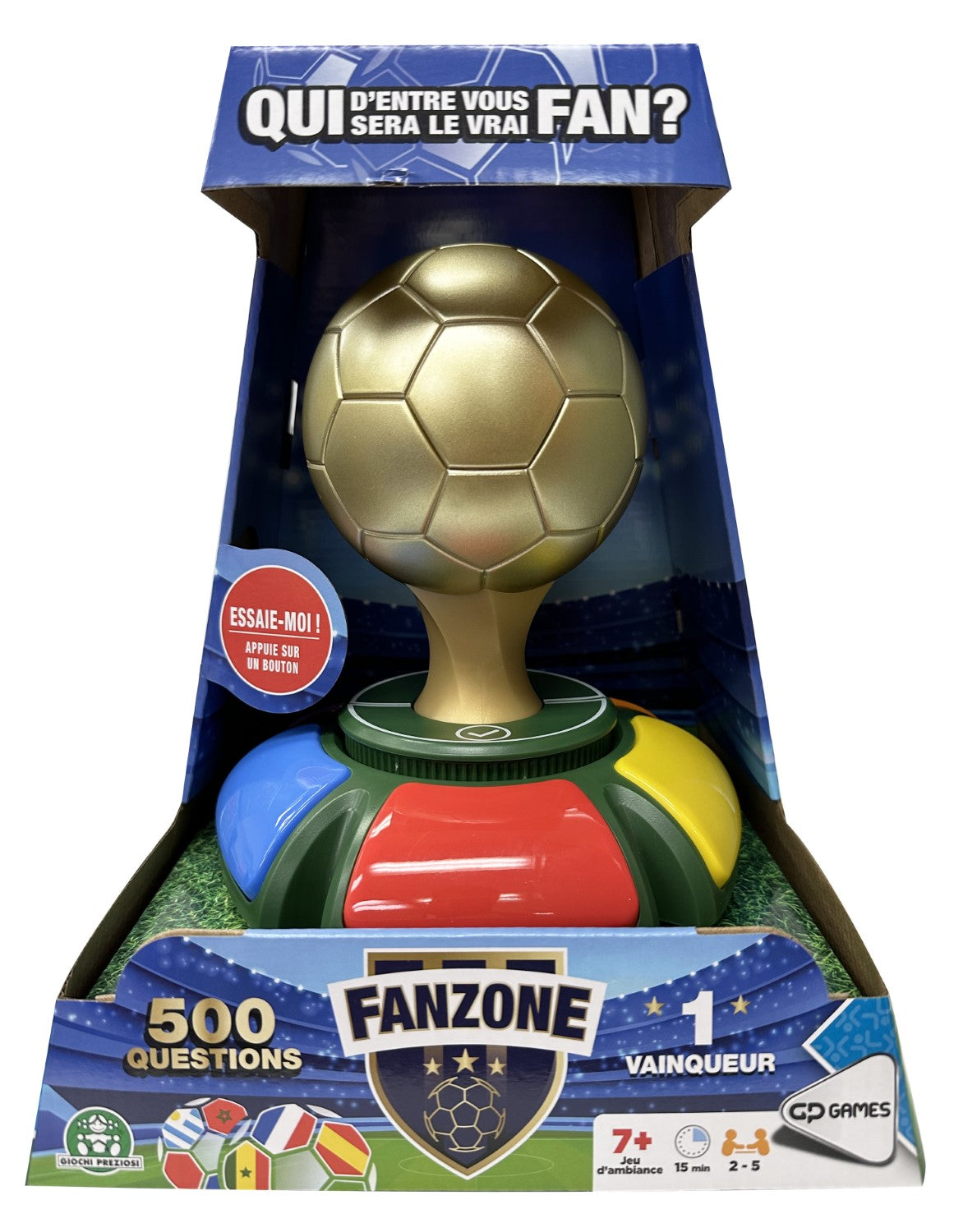 FANZONE Fanzone, Jeu ludique et amusant, 500 questions sur le football, 2 à 5 joueurs, Pour les enfants à partir de 7 ans, FAE00