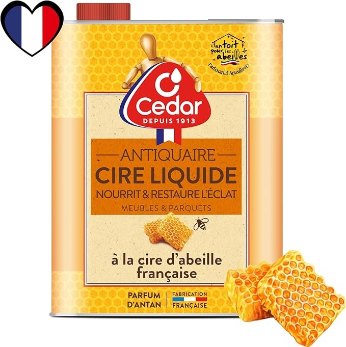 O'CEDAR Cire liquide d'abeille pour meubles et parquets anciens 700 ml