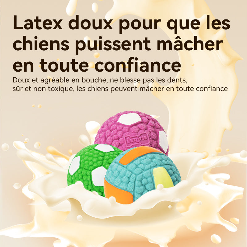 Blinkit Kit de balles jouets interactives sonores pour animaux, Son par pression pour attirer l’attention, Latex souple pour morsure douce, Conception pour nettoyage des molaires