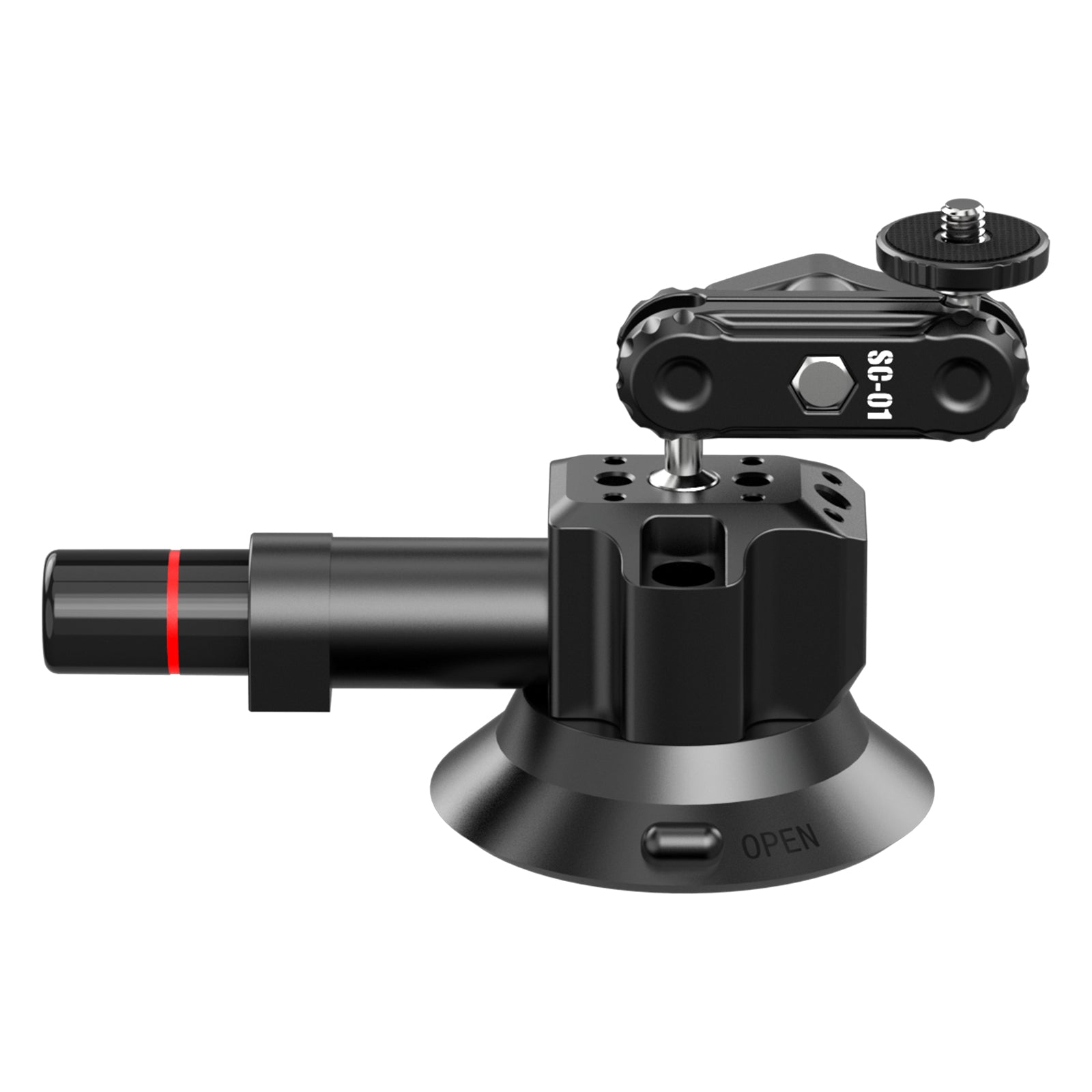 ULANZI SC-01 Support à ventouse pour appareil photo avec clip universel, boule double tête 360°, vis 1/4 pouce