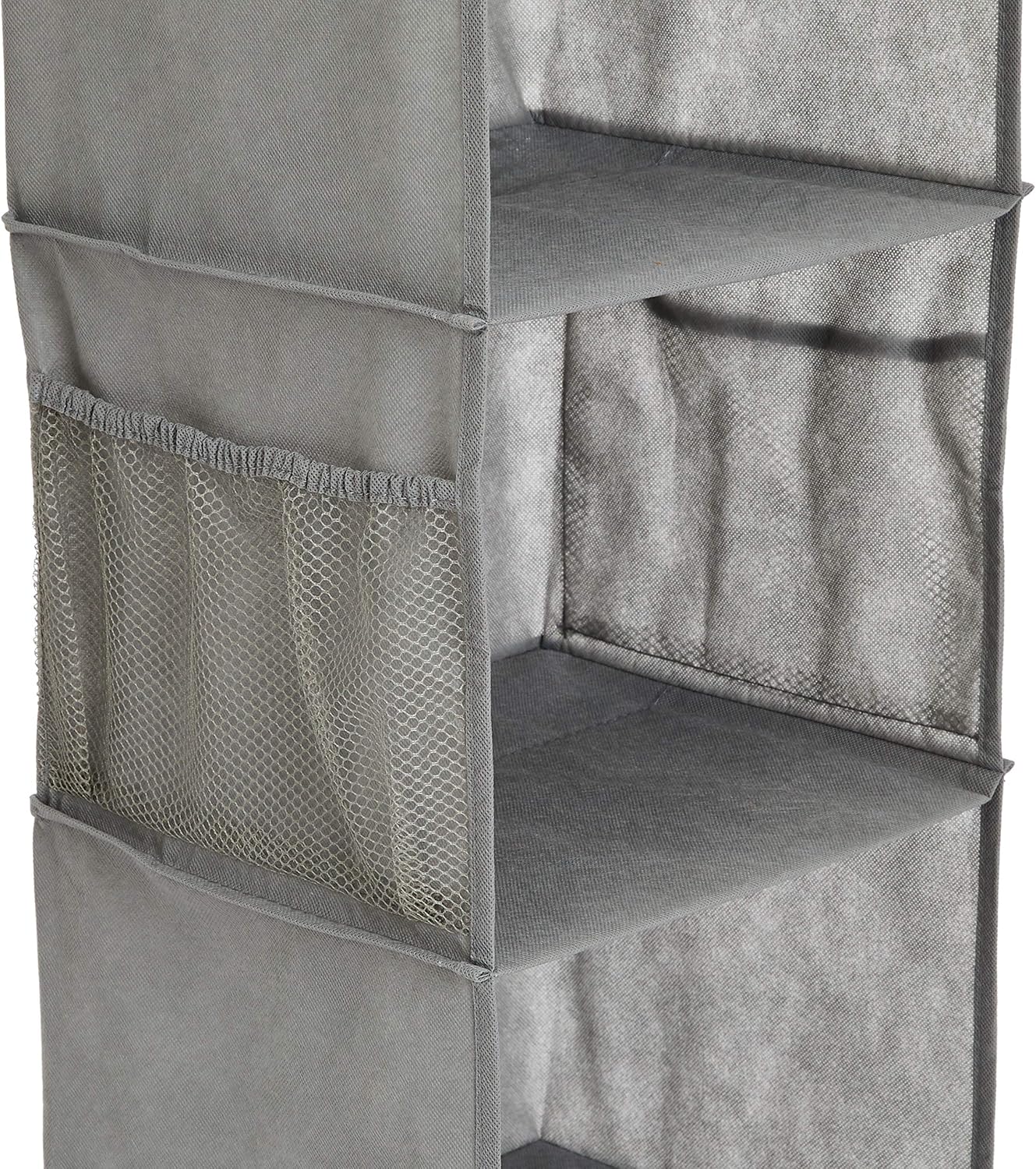 ANQI Organiseur de penderie suspendu avec poches à 6 niveaux gris - D 21 x L 30 x H 22 cm