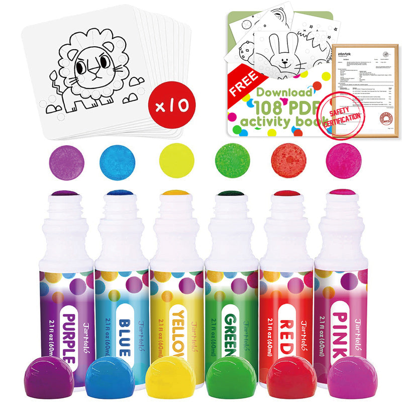 Jar Melo Feutres lavables à pointe ronde - 6 couleurs