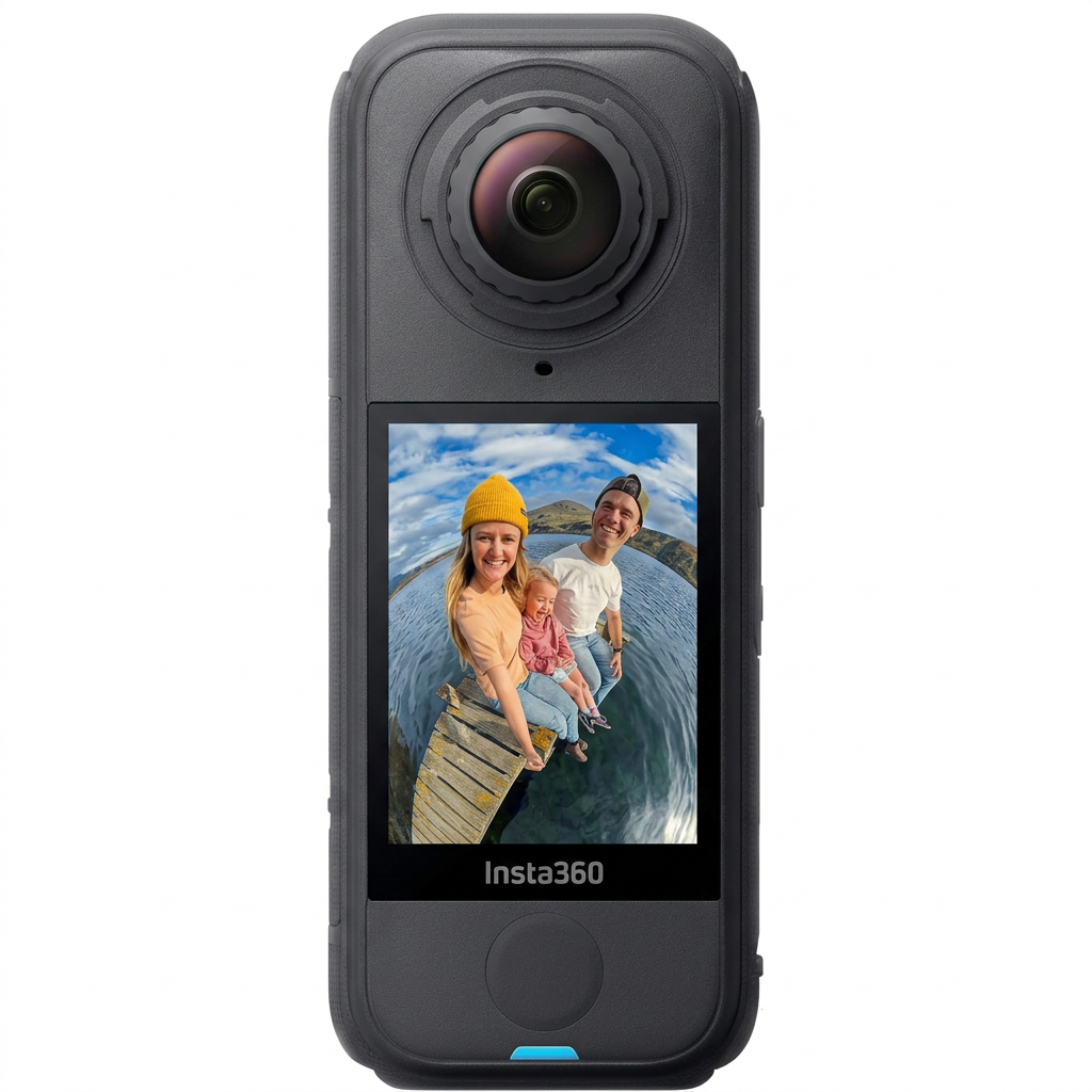 Insta360 X4 Air - Caméra 360° 8K légère de 165 g, effet perche à selfie invisible, objectifs remplaçables, filmez d'abord puis recadrez ensuite, protection contre le vent intégrée