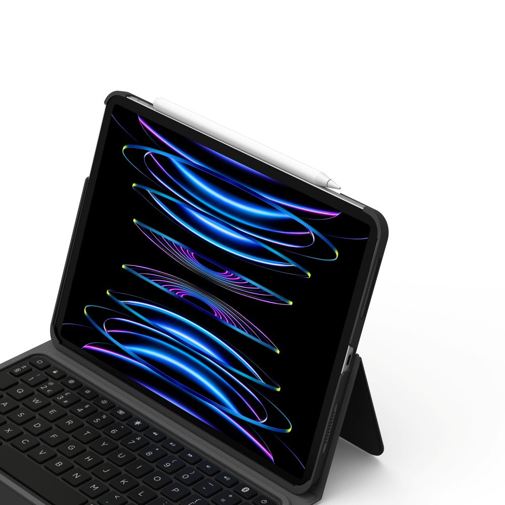 Belkin Étui Clavier Quotidien pour iPad 10e Génération avec Support, Rétroéclairage, Pavé Tactile Multipoint, Compartiment pour Apple Pencil, Clavier Sans Fil AZERTY pour iPad 10,9 pouces