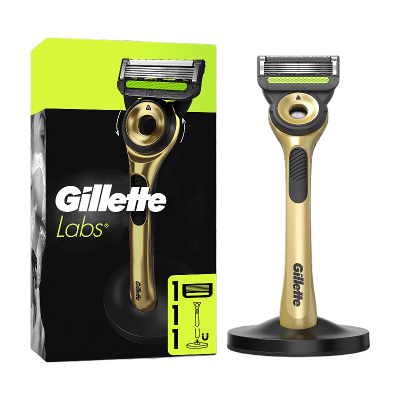 Gillette Labs Rasoir pour homme avec barre d'exfoliation + 1 recharge