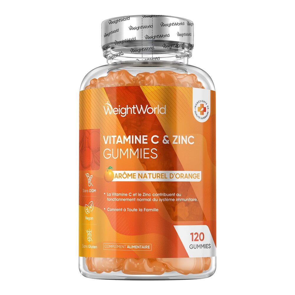 WeightWorld Gommes à la vitamine C et au zinc 200 mg - 120 gommes