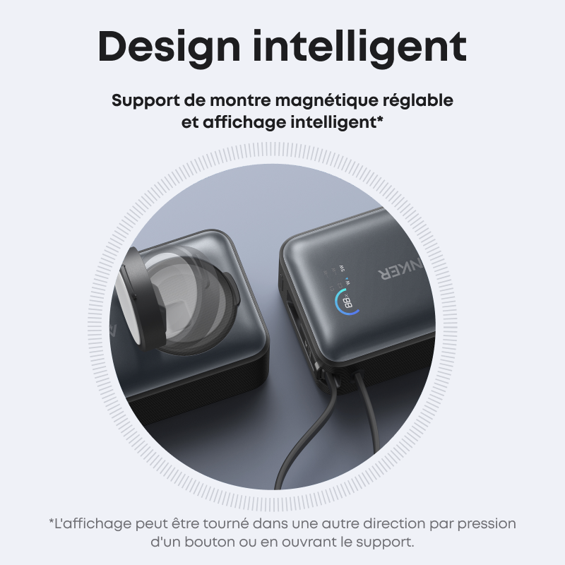 Anker MagGo Batterie externe pour Apple Watch - 10 000 mAh - 35 W - Noir