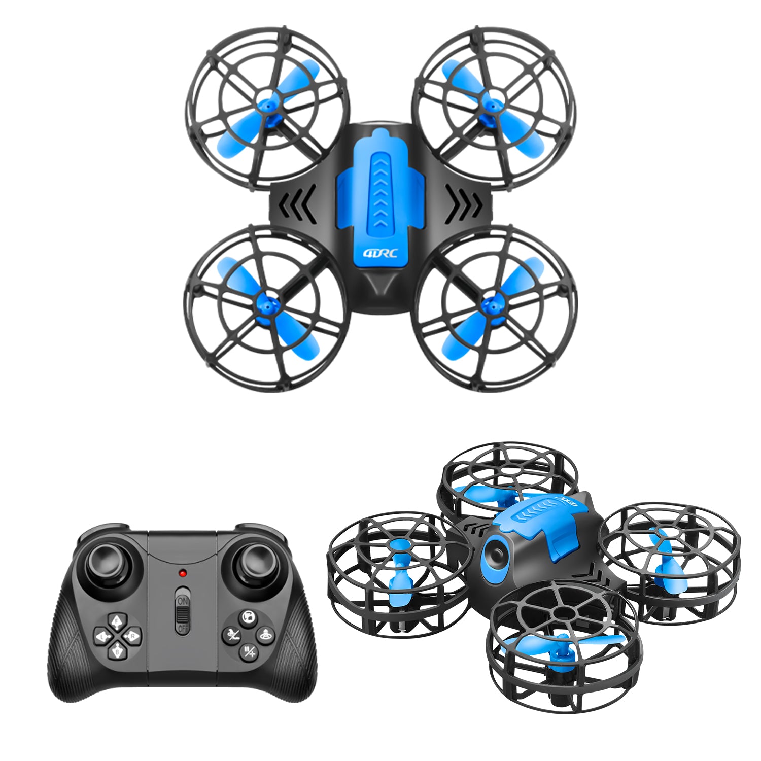 4DRC V18 Mini Drone pour enfants débutants, Quadricoptère RC avec 2 batteries, Longue autonomie, Contrôle automatique de l'altitude, Figures de tonneau 3D, Mode sans tête