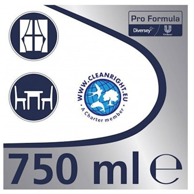 CIF Pro Formula Nettoyant vitres et multi-surfaces prêt à l'emploi sans traces séchage rapide 750 ml